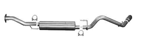 481.51 Gibson Exhaust Toyota Tacoma 3.5L 2/4WD (16-19) [Catback - Single Rear Exit]  Aluminized / Stainless / Elite Black - Redline360