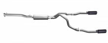Load image into Gallery viewer, Gibson Exhaust Chevy/GMC Silverado/Sierra 1500 5.3L 2/4WD (14-18) [Catback - Dual Split Exit] Polished or Black Ceramic Tips - Crew Cab/Standard Bed / Stainless w/ Black Ceramic Tips Alternate Image