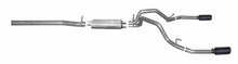 Load image into Gallery viewer, Gibson Exhaust Chevy/GMC Silverado/Sierra 1500 5.3L 2/4WD (14-18) [Catback - Dual Split Exit] Polished or Black Ceramic Tips - Extended / Crew Cab / Stainless w/ Black Ceramic Tips Alternate Image