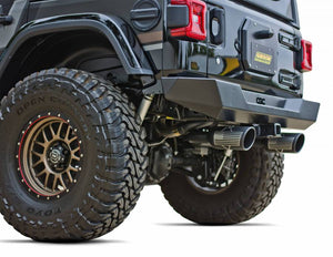 558.95 Gibson Exhaust Jeep Wrangler JK 4WD 3.6L 2Dr/4Dr (12-17) [Catback - Patriot Series] Black Ceramic Tip - Redline360