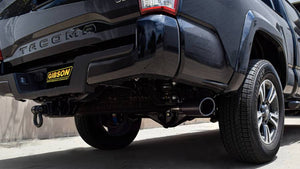 481.51 Gibson Exhaust Toyota Tacoma 3.5L 2/4WD (16-19) [Catback - Single Rear Exit]  Aluminized / Stainless / Elite Black - Redline360