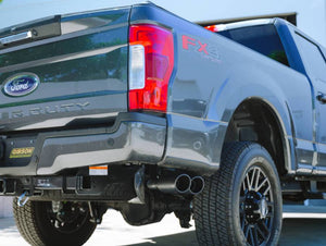 625.08 Gibson Exhaust Ford F250/F350 Super Duty 6.2L (19-20) [Catback - Dual Sport Exit] Black Ceramic Tips - Redline360