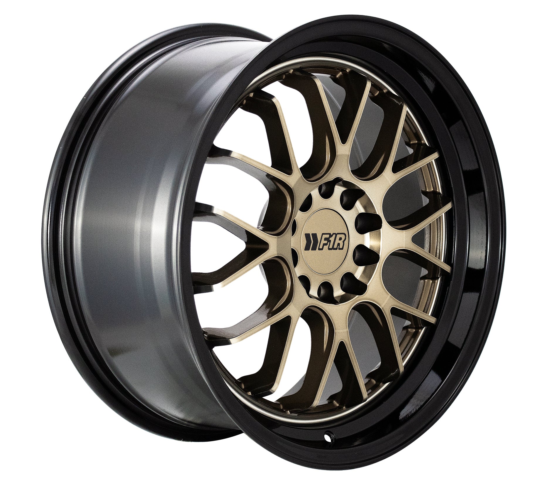 F1R F21 v2 Wheels (18x10.5 5×100/114.3 40ET) Bronze / Candy Red / Mach