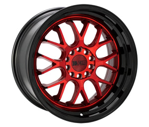 185.00 F1R F21 v2 Wheels (17x8.5 5×100/114.3 35ET) Bronze / Candy Red / Hyper Black - Redline360