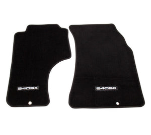 NRG Floor Mats Nissan 240SX S13/S14 (1989-1998) Black Front Set w/ Logo