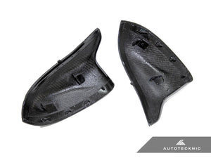 Autotecknic Replacement Mirror Covers BMW X5M F95 / X6M F96 (20-22) Dry Carbon - Gloss Finish