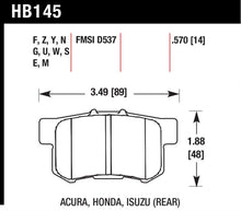 Load image into Gallery viewer, 70.92 Hawk HPS Brake Pads Honda Civic Si [Rear] (02-15) HB145F.570 - Redline360 Alternate Image