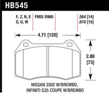 Load image into Gallery viewer, 130.88 Hawk HPS Brake Pads Infiniti G35 RWD / G35X AWD [Front] (2004) HB545F.564 - Redline360 Alternate Image