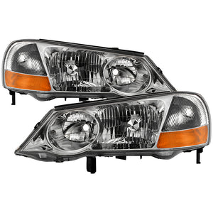 Xtune Headlights Acura TL (02-03) [OEM Style - HID Model Only] Black or Chrome w/ Amber Turn Signal Lights