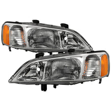 Load image into Gallery viewer, Xtune Crystal Headlights Acura TL (99-01) [OEM Style] Chrome w/ Amber Turn Signal Lights - Default Title Alternate Image