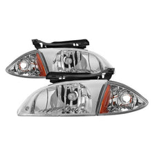 Load image into Gallery viewer, Xtune Headlights Chevy Cavalier (00-02) [Halogen -OEM Style] Chrome / Black w/ Amber Corner Lamp Alternate Image