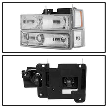 Load image into Gallery viewer, Xtune Headlights Chevy Suburban (94-98) [OE Style w/ Corner &amp; Parking Lights - 8 pcs] Black / Chrome / Smoked - Chrome Alternate Image