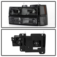 Load image into Gallery viewer, Xtune Headlights Chevy C1500 / K1500 1500 2500 3500 (94-98) [OE Style w/ Corner &amp; Parking Lights - 8 pcs] Black / Chrome / Smoked - Chrome Alternate Image