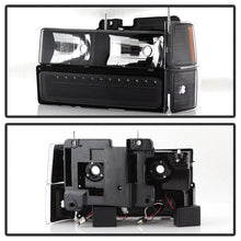 Load image into Gallery viewer, Xtune Headlights Chevy Suburban (92-99) [w/ Corner/LED Bumper Headlights ] Black / Chrome / Smoke - Black Alternate Image