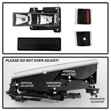 Load image into Gallery viewer, Xtune Headlights Chevy C/K C/10 1500/2500/3500 (94-98) [w/ Corner/LED Bumper Headlights ] Black / Chrome / Smoke - Black Alternate Image