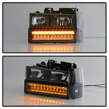 Load image into Gallery viewer, Xtune Headlights Chevy C/K C/10 1500/2500/3500 (94-98) [w/ Corner/LED Bumper Headlights ] Black / Chrome / Smoke - Black Alternate Image