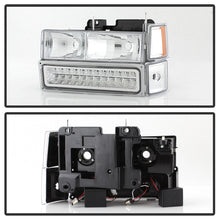 Load image into Gallery viewer, Xtune Headlights Chevy C/K C/10 1500/2500/3500 (94-98) [w/ Corner/LED Bumper Headlights ] Black / Chrome / Smoke - Black Alternate Image