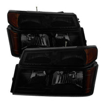 Load image into Gallery viewer, Xtune Headlights Chevy Colorado (04-12) [OEM Style w/ Bumper Lights] Black Smoked w/ Amber Turn Signal Light - Default Title Alternate Image