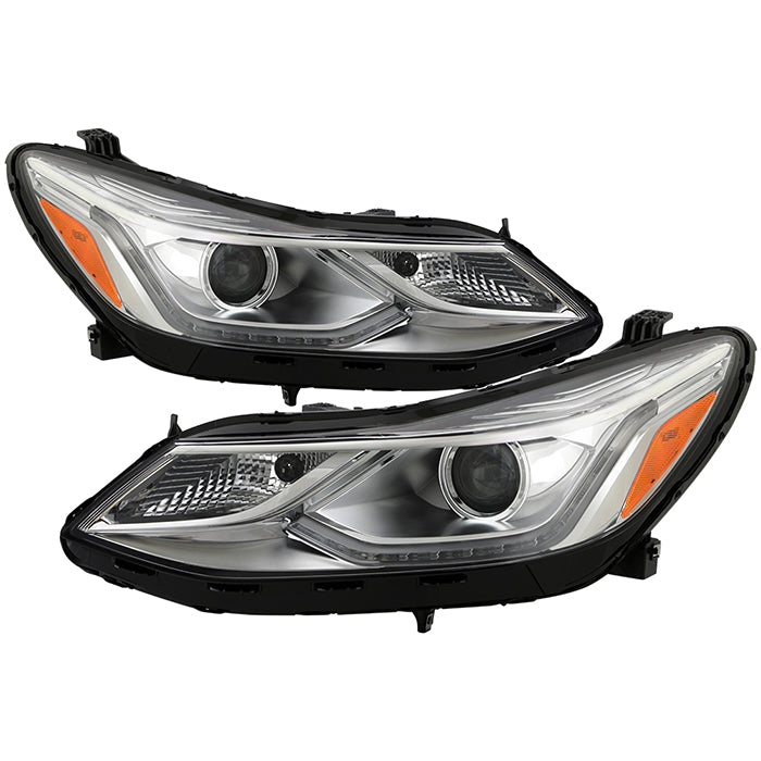 Xtune Headlights Chevy Cruze Sedan LT / Premier / Desel only (16-18) [w/ LED DRL Lights] Chrome w/ Amber Turn Signal Light