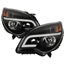 Load image into Gallery viewer, Xtune Headlights Chevy Equinox LS / LT (10-17) [w/ LED Light Bar] Black or Chrome w/ Amber Turn Signal Lights - Black w/ LED Bar Alternate Image
