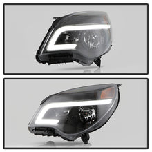Load image into Gallery viewer, Xtune Headlights Chevy Equinox LS / LT (10-17) [w/ LED Light Bar] Black or Chrome w/ Amber Turn Signal Lights - Black w/ LED Bar Alternate Image