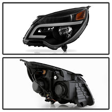 Load image into Gallery viewer, Xtune Headlights Chevy Equinox LS / LT (10-17) [w/ LED Light Bar] Black or Chrome w/ Amber Turn Signal Lights - Black w/ LED Bar Alternate Image
