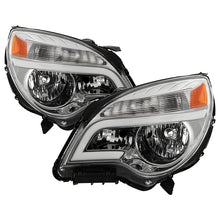 Load image into Gallery viewer, Xtune Headlights Chevy Equinox LS / LT (10-17) [w/ LED Light Bar] Black or Chrome w/ Amber Turn Signal Lights - Chrome w/ LED Bar Alternate Image
