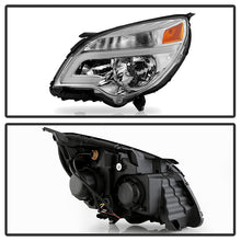 Load image into Gallery viewer, Xtune Headlights Chevy Equinox LS / LT (10-17) [w/ LED Light Bar] Black or Chrome w/ Amber Turn Signal Lights - Black w/ LED Bar Alternate Image