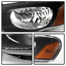 Load image into Gallery viewer, Xtune Headlights Chrysler Sebring Convertible &amp; Sedan (04-06) Black or Chrome w/ Amber Signal Light - Black Alternate Image