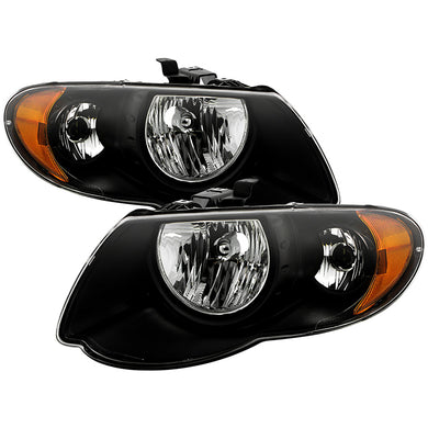 Xtune Crystal Headlights Chrysler Town & Country (05-07) Black or Chrome w/ Amber Signal Light