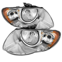 Load image into Gallery viewer, Xtune Crystal Headlights Chrysler Town &amp; Country (05-07) Black or Chrome w/ Amber Signal Light - Chrome Alternate Image