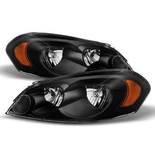 Load image into Gallery viewer, Xtune Crystal Headlights Chevy Impala (06-13) Black w/ Amber Turn Signal Light Alternate Image