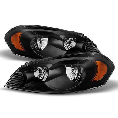 Xtune Crystal Headlights Chevy Monte Carlo (06-07) Black or Black Smoked w/ Amber Turn Signal Light