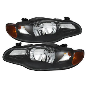 Xtune Headlights Chevy Monte Carlo (00-05) [OEM Style] Black/ Chrome/ Black Smoked w/ Amber Corner Lights