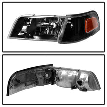 Load image into Gallery viewer, Xtune Crystal Headlights Ford Crown Victoria (98-11) Black or Chrome w/ Amber Signal Light Alternate Image