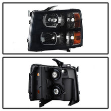 Load image into Gallery viewer, Xtune Crystal Headlights Chevy Silverado (07-14) [Optional DRL LED Lights] Black / Chrome / Smoke Alternate Image
