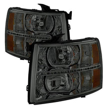 Load image into Gallery viewer, Xtune Crystal Headlights Chevy Silverado (07-14) [Optional DRL LED Lights] Black / Chrome / Smoke Alternate Image