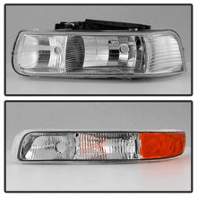 Load image into Gallery viewer, Xtune Headlights Chevy Silverado (99-02) [OEM Style] Chrome w/ Bumper Lights Alternate Image