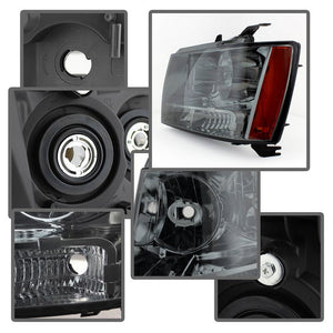 Xtune Crystal Headlights Chevy Avalanche (07-14) Black or Black Smoked w/ Amber Turn Signal Light