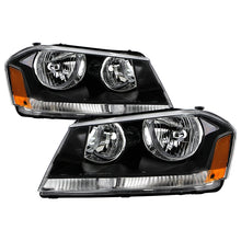 Load image into Gallery viewer, Xtune Crystal Headlights Dodge Avenger (08-17) Black or Chrome w/ Amber Signal Light Alternate Image