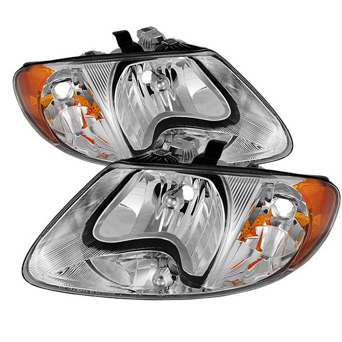 Xtune Headlights Chrysler Town & Country (01-07) [Halogen] Black or Chrome  w/ Amber Signal Light