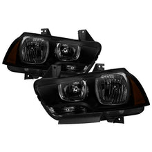 Load image into Gallery viewer, Xtune Headlights Dodge Charger (11-14) [Halogen Only] Black or Black Smoked w/ Amber Turn Signal Light - Black Smoked Alternate Image
