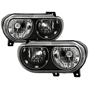 Xtune Headlights Dodge Challenger (2008-2013) [Halogen] Black