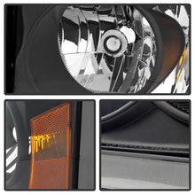 Load image into Gallery viewer, Xtune Crystal Headlights Dodge Dakota (05-07) Black or Chrome w/ Amber Signal Lights - Black Alternate Image