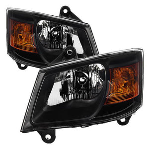 Xtune Headlights Dodge Grand Caravan (08-10) [OEM Style] Black w/ Amber Corner Lights