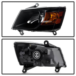 Xtune Headlights Dodge Grand Caravan (08-10) [OEM Style] Black w/ Amber Corner Lights