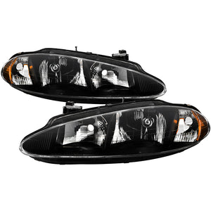 Xtune Crystal Headlights Dodge Intrepid (98-04) Black or Chrome w/ Amber Corner Lights