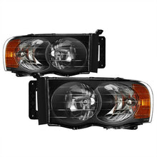 Load image into Gallery viewer, Xtune Crystal Headlights Dodge Ram (02-05) Black / Black Smoke w/ Amber Turn Signal Light - Black Alternate Image