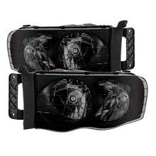 Load image into Gallery viewer, Xtune Crystal Headlights Dodge Ram (02-05) Black / Black Smoke w/ Amber Turn Signal Light - Black Smoke Alternate Image