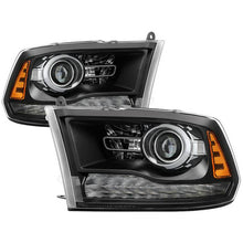 Load image into Gallery viewer, Xtune Projector Headlights Dodge Ram 1500 (09-18) [OEM Style - Halogen Model] Black or Chrome w/ Amber Turn Signal Light Alternate Image